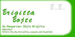 brigitta bojte business card